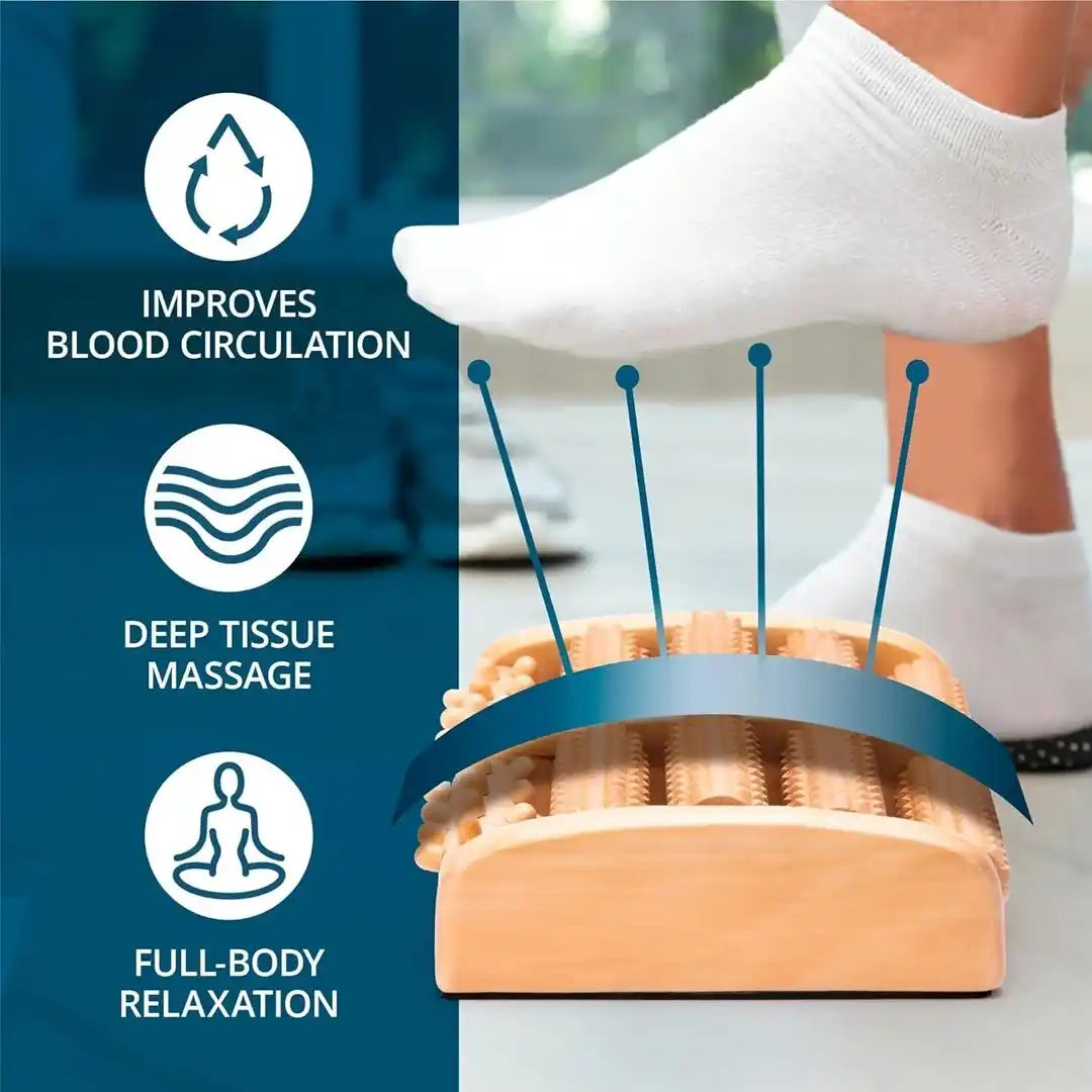 Wooden Foot Roller Massager