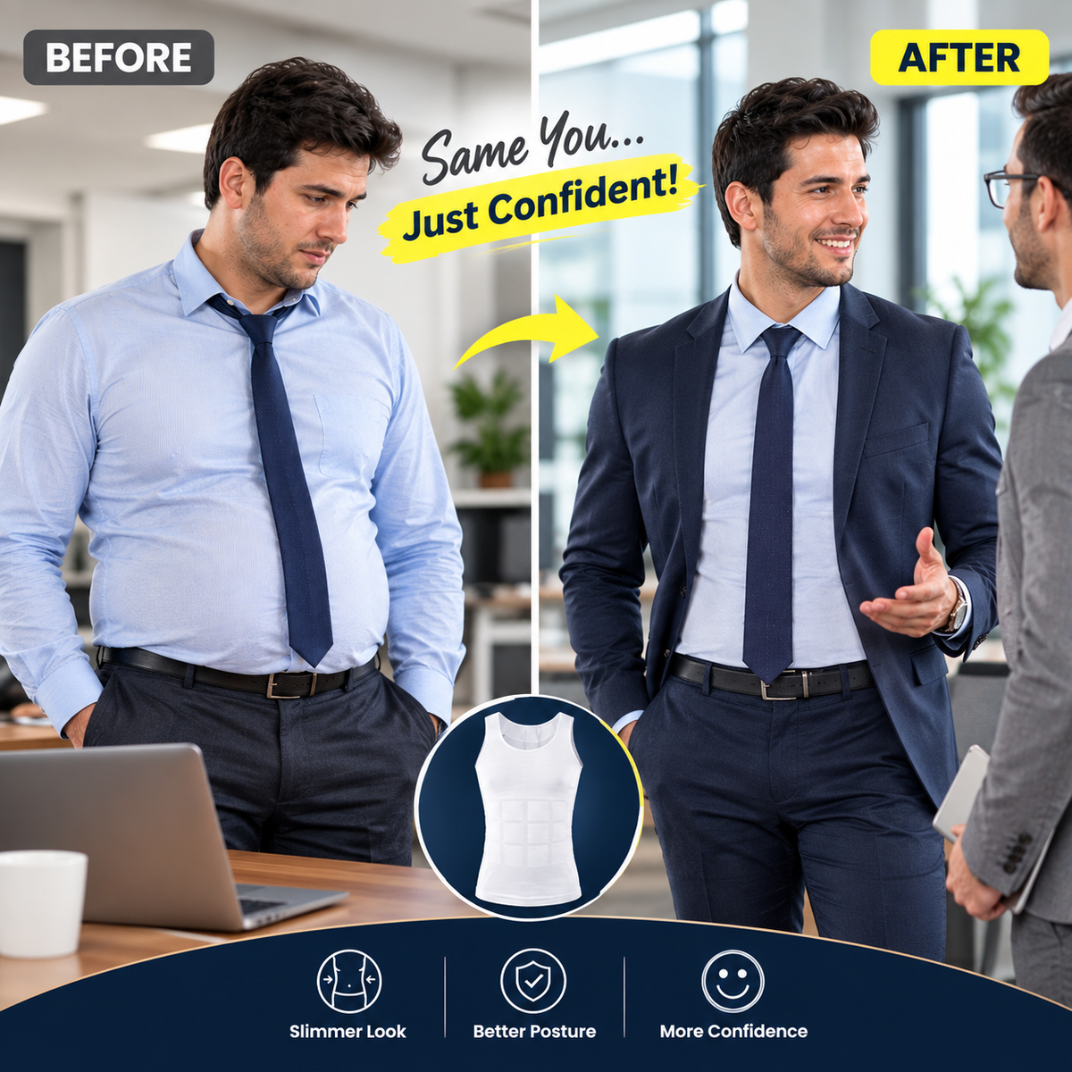 Slimming Body Shaper Vest For Men (Free Delivery)