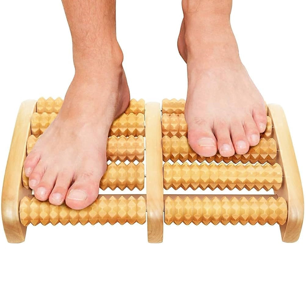 Wooden Foot Roller Massager