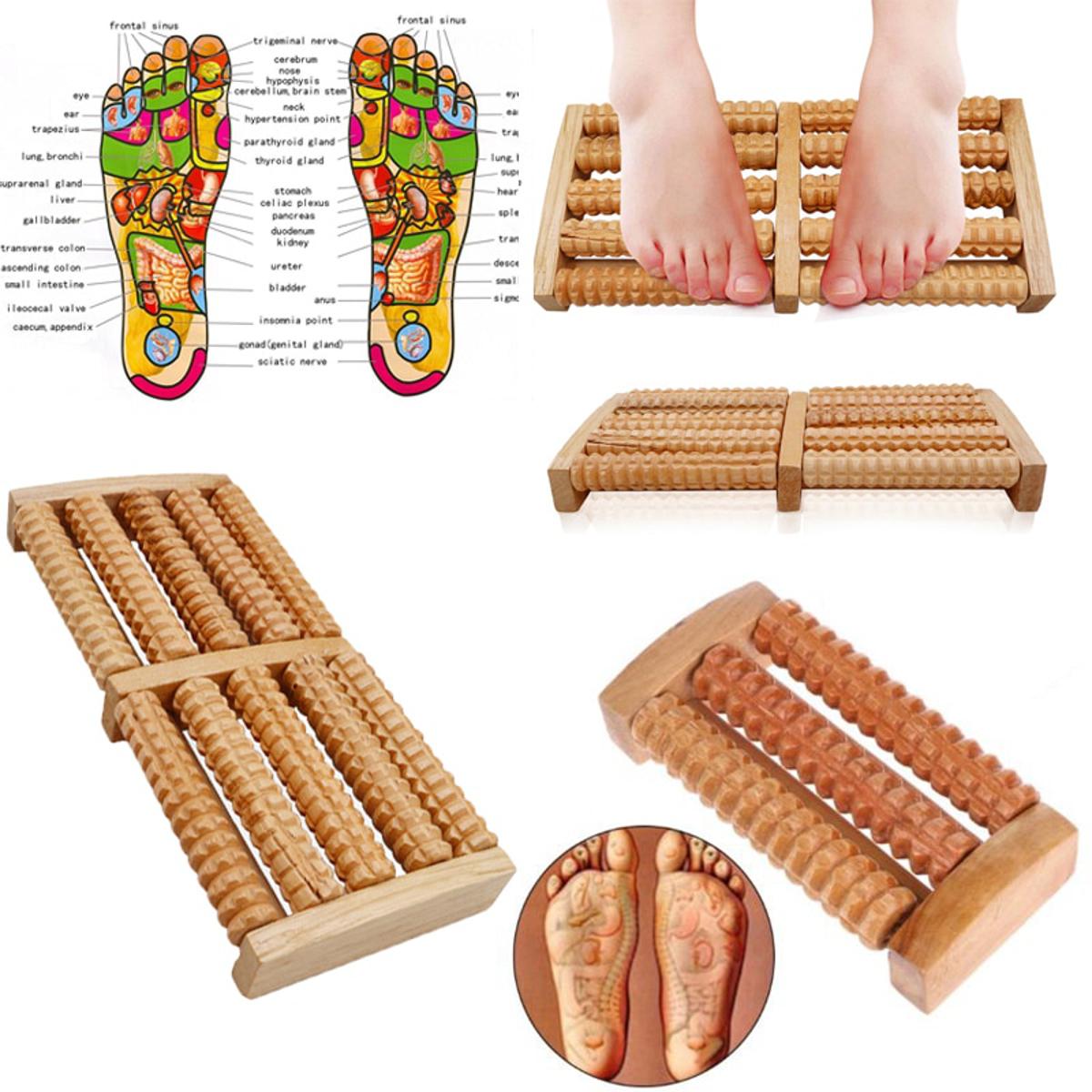 Wooden Foot Roller Massager